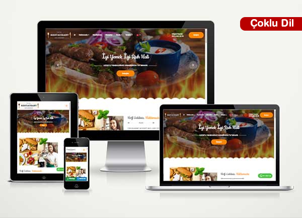 Cafe - Restaurant Web Sitesi Paketi Cooking