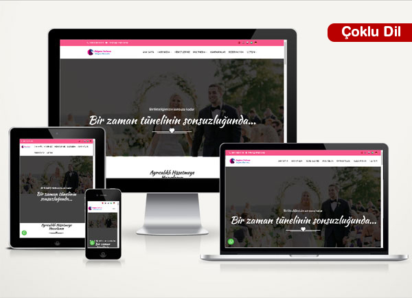 Düğün Salonu Web Sitesi Paketi Bride