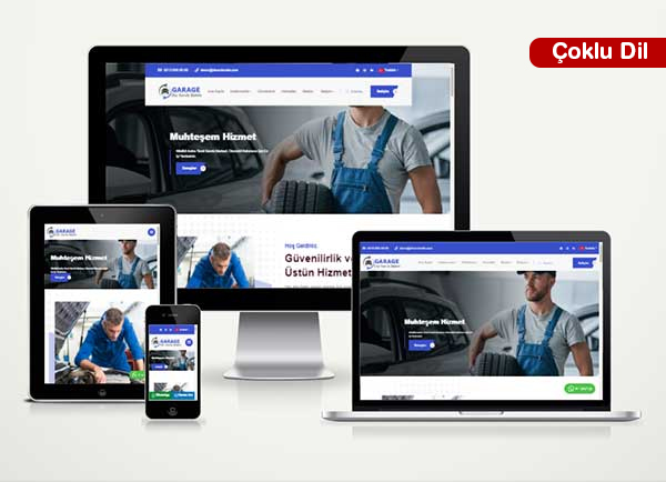 Oto Servis Firması Web Sitesi Paketi Garage