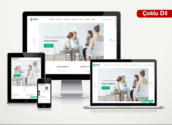 Psikoloji - Terapi Merkezi Web Sitesi Paketi Lifetime