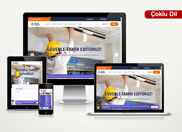 Tamir Bakım ve Servis Web Sitesi Paketi Cosa