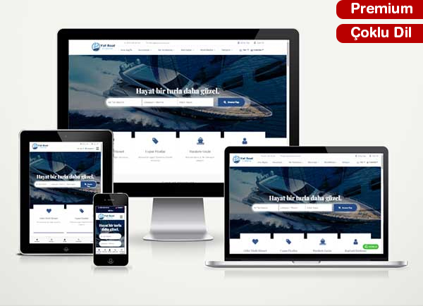 Yat - Tekne Kiralama Web Sitesi Paketi Ship